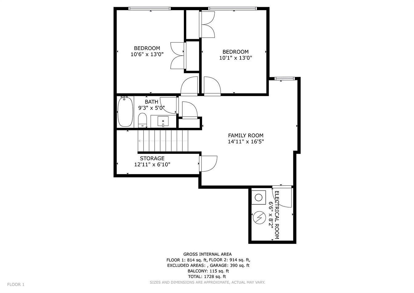Lower floor plan